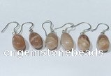 NGE412 10*14mm teardrop moonstone earrings wholesale