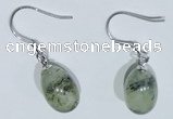 NGE420 10*14mm teardrop green rutilated quartz earrings earrings wholesale