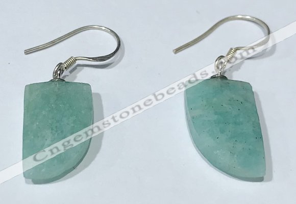 NGE424 10*15mm horn-shaped amazonite earrings wholesale