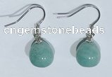 NGE427 10*10mm teardrop amazonite earrings wholesale