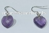 NGE431 10*10mm heart-shaped amethyst earrings wholesale