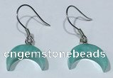 NGE433 10*14mm moon-shaped amazonite earrings wholesale