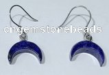 NGE434 10*14mm moon-shaped lapis lazuli earrings wholesale