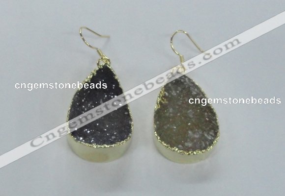 NGE47 20*28mm - 22*30mm teardrop druzy agate earrings