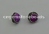 NGE5017 12mm freeform druzy agate gemstone earrings wholesale