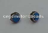 NGE5018 12mm freeform druzy agate gemstone earrings wholesale