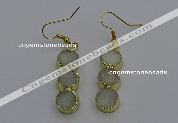 NGE5040 10*30mm - 10*32mm druzy agate gemstone earrings wholesale