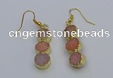 NGE5042 10*30mm - 10*32mm druzy agate gemstone earrings wholesale