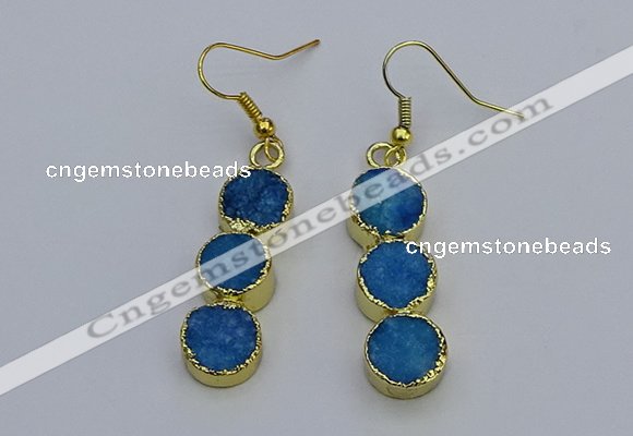 NGE5045 10*30mm - 10*32mm druzy agate gemstone earrings wholesale