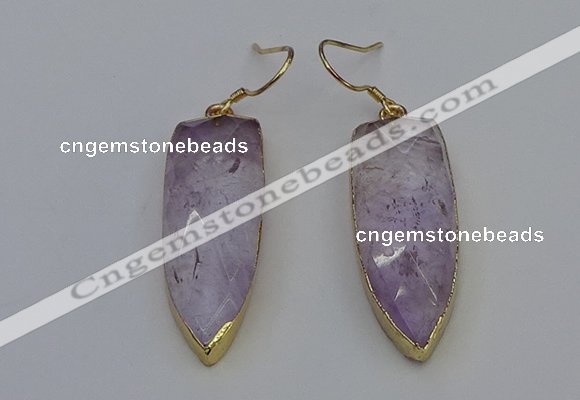 NGE5052 12*35mm - 15*40mm arrowhead amethyst pendants wholesale