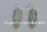 NGE5060 12*35mm - 15*40mm arrowhead amazonite pendants wholeasle