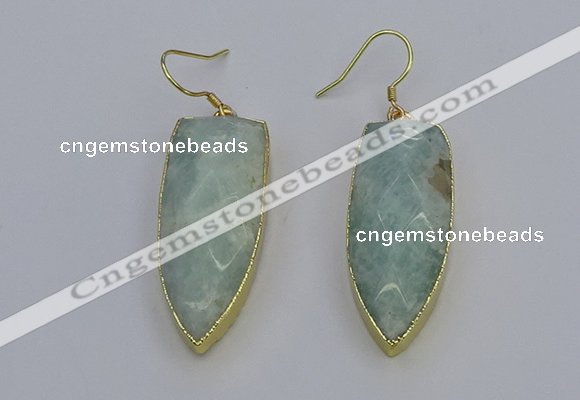 NGE5060 12*35mm - 15*40mm arrowhead amazonite pendants wholeasle