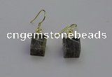 NGE5096 10*15mm cube labradorite gemstone earrings wholesale