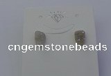 NGE5109 5*8mm freeform plated druzy quartz earrings wholesale