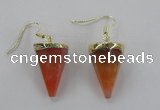 NGE61 14*20mm - 15*22mm cone agate gemstone earrings wholesale