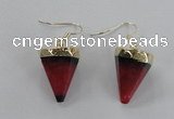 NGE62 14*20mm - 15*22mm cone agate gemstone earrings wholesale