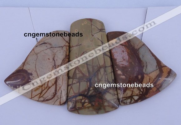 NGP09 Picasso jasper gemstone pendants set jewelry wholesale