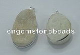 NGP1000 25*35mm - 35*45mm freeform druzy agate beads pendant