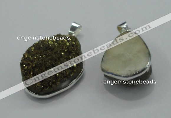 NGP1002 25*35mm - 35*45mm freeform druzy agate beads pendant