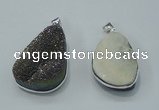 NGP1003 25*35mm - 35*45mm freeform druzy agate beads pendant