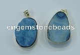 NGP1021 25*35mm - 35*45mm freeform druzy agate beads pendant