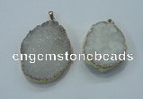 NGP1022 25*35mm - 35*45mm freeform druzy agate beads pendant