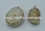 NGP1024 25*35mm - 35*45mm freeform druzy agate beads pendant