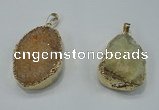 NGP1025 25*35mm - 35*45mm freeform druzy agate beads pendant