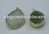 NGP1027 25*35mm - 35*45mm freeform druzy agate beads pendant