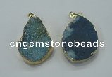 NGP1028 25*35mm - 35*45mm freeform druzy agate beads pendant