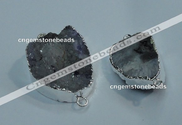 NGP1046 20*30mm - 25*35mm freeform druzy agate beads pendant