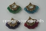 NGP1074 8*25*28mm agate gemstone pendants with brass setting