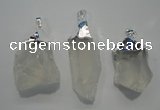 NGP1085 20*30mm - 25*50mm nuggets white crystal pendants