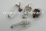 NGP1094 18*40mm - 15*55mm faceted nuggets mixed quartz pendants