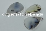 NGP1152 30*40mm - 40*50mm freeform agate pendants with brass setting