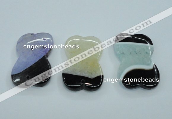 NGP1165 30*50mm freeform druzy agate pendants wholesale