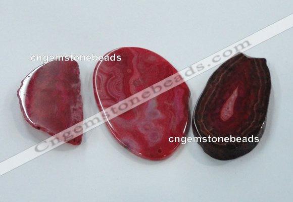 NGP1185 30*45mm - 60*80mm freeform agate gemstone pendants wholesale