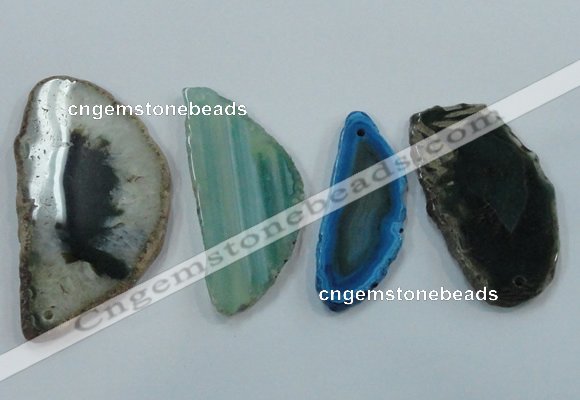 NGP1198 30*50mm - 40*70mm freeform agate gemstone pendants wholesale