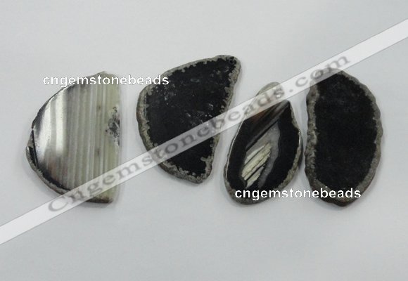 NGP1199 30*55mm - 55*75mm freeform agate gemstone pendants wholesale