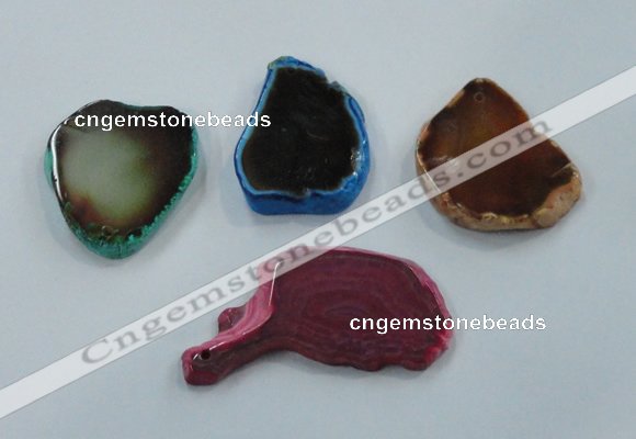 NGP1200 30*50mm - 45*70mm freeform agate gemstone pendants wholesale