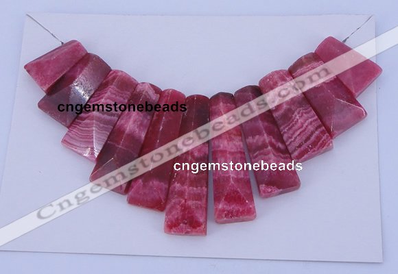 NGP124 Dyed rhodochrosite gemstone pendants set jewelry wholesale