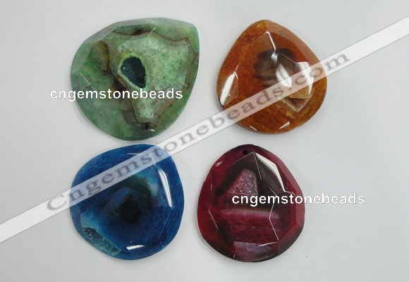 NGP1252 40*50mm - 55*65mm freeform agate gemstone pendants wholesale
