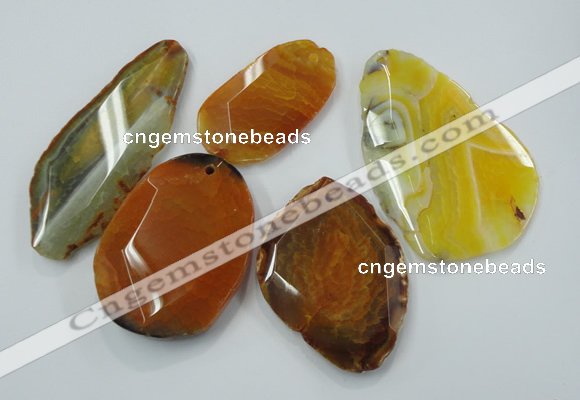 NGP1256 25*40mm - 50*65mm freeform agate gemstone pendants wholesale