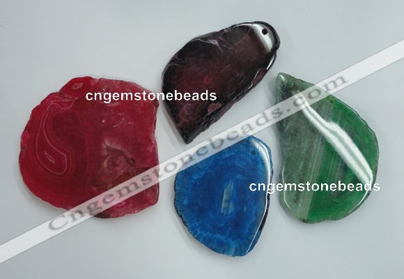 NGP1268 40*55mm - 60*80mm freeform agate gemstone pendants wholesale