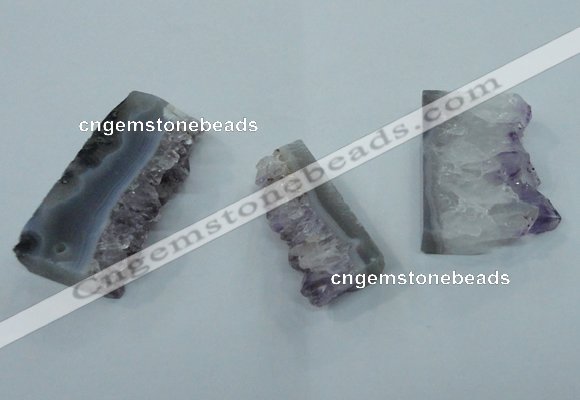 NGP1340 15*30mm - 30*45mm freeform amethyst pendants wholesale