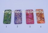 NGP135 5pcs 30*60mm rectangle dyed imperial jasper gemstone pendants