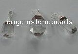 NGP1356 15*30mm - 20*35mm faceted nuggets white crystal pendants