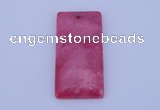 NGP136 2pcs 30*40mm rectangle dyed white jade gemstone pendants