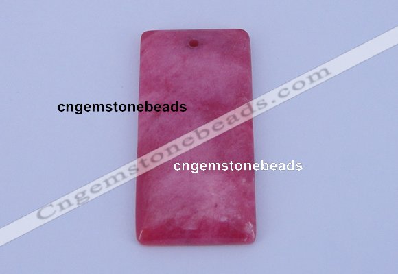 NGP136 2pcs 30*40mm rectangle dyed white jade gemstone pendants