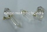 NGP1361 12*35mm - 16*55mm faceted nuggets white crystal pendants